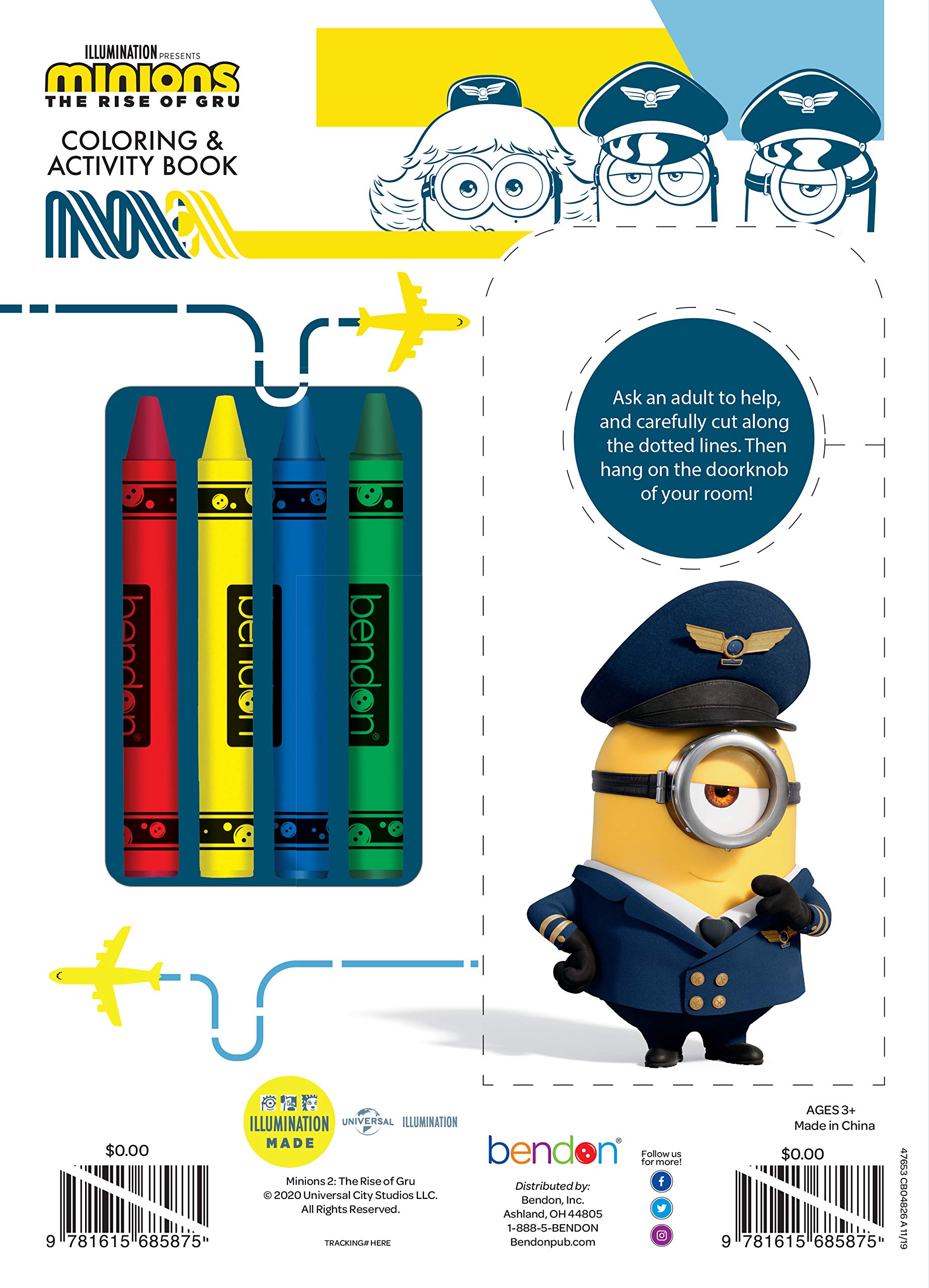 Foto 4 pulgar | Libro Para Colorear Y Actividades Despicable Me Minions Rise Of Gru - Venta Internacional.