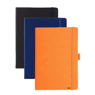 Foto 1 | Bloc de Notas A5 para Encuadernación 3 Piezas Negro, Azul y Naranja