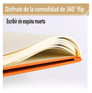 Foto 5 | Bloc de Notas A5 con Encuadernación de Cuero PU Negro, Azul y Naranja 3Pzs