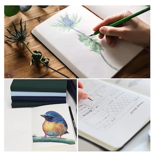Foto 3 | Cuaderno A5 Libreta Boceto Dibujo Art Book Azul Claro 4 Pcs