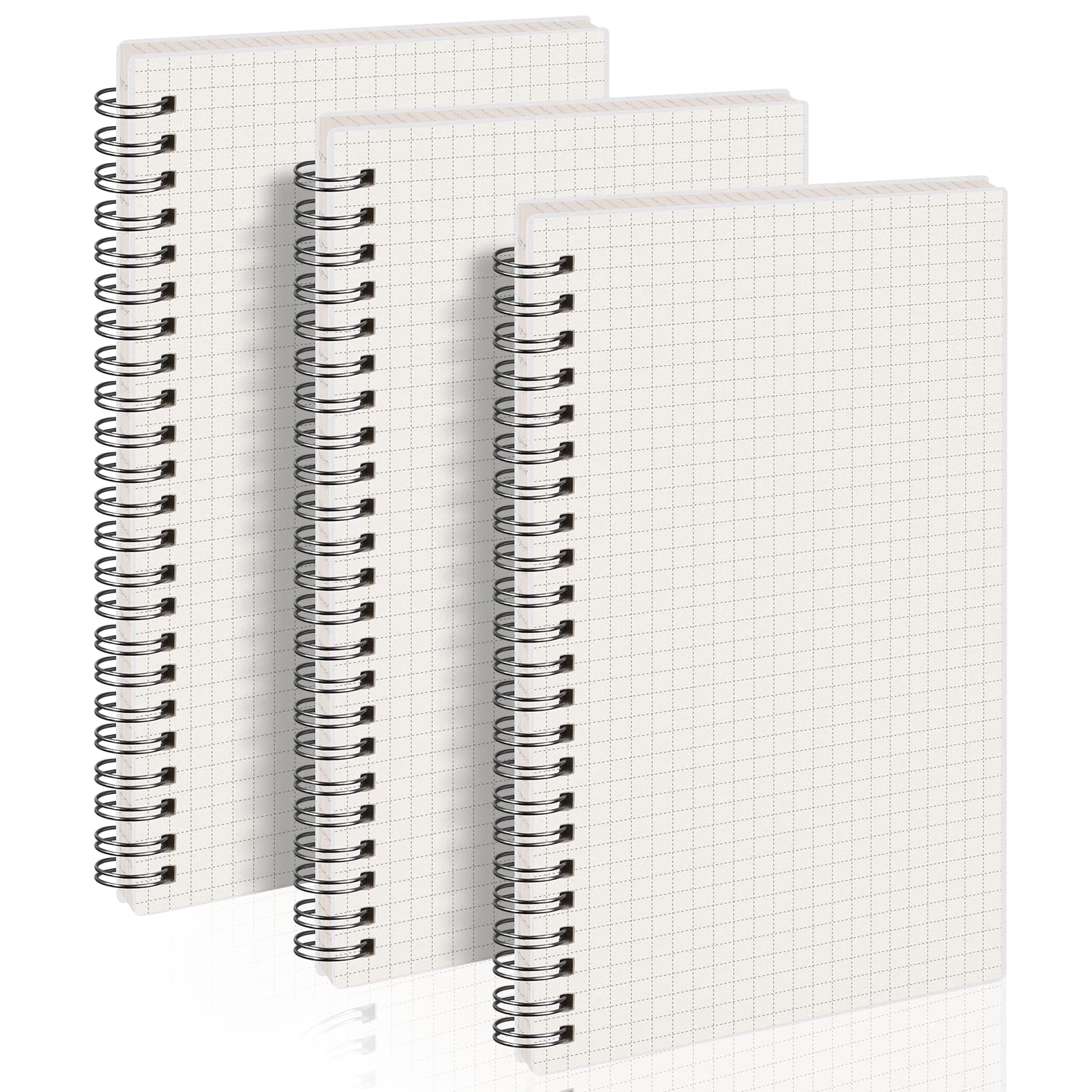 Paquete De 3 Cuadernos De Papel Cuadriculado Ahgxg A5 Con Tapa Transparente - Venta Internacional.