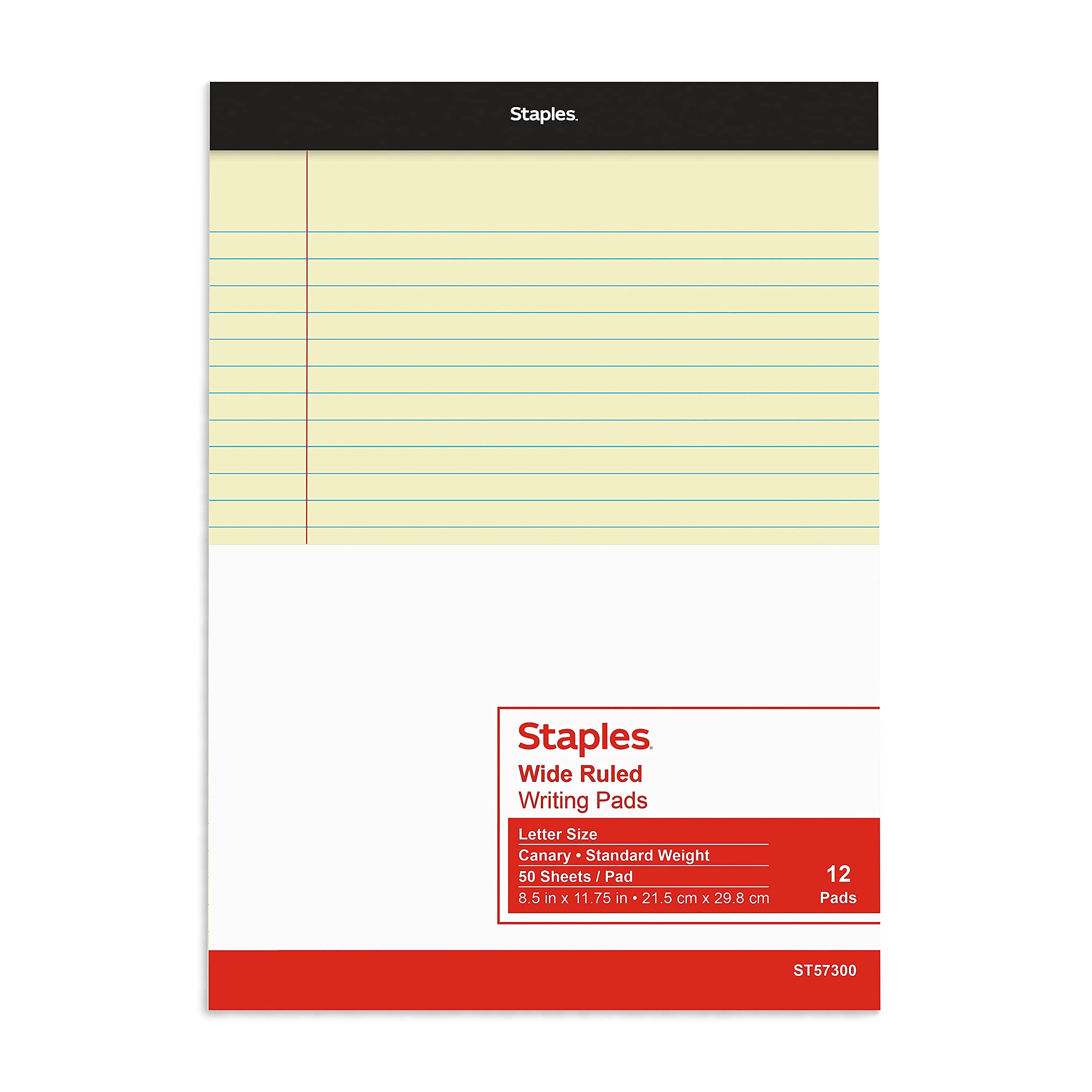 Foto 4 | Bloc De Notas Staples, Ancho, Rayado, 8,5 X 11,75 Cm, Tipo Canario, 50 Hojas - Venta Internacional.