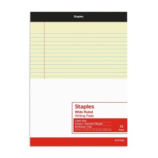 Foto 4 | Bloc De Notas Staples, Ancho, Rayado, 8,5 X 11,75 Cm, Tipo Canario, 50 Hojas - Venta Internacional.