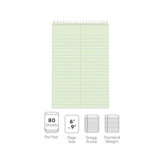 Foto 2 | Papel Steno Pads Staples, Rojo Y Verde, 6 X 9 Cm, 80 Hojas, 12 Unidades - Venta Internacional.