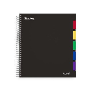 Foto 1 | Cuaderno Staples Accel Con Tapa De Polietileno Duradera De 5 Temas A4 - Venta Internacional.