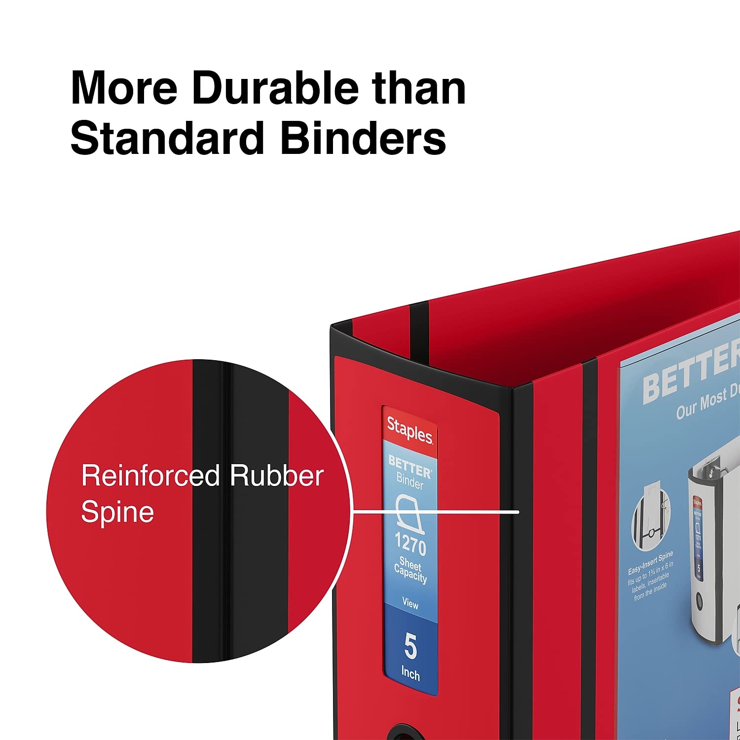 Foto 6 pulgar | Anillo Binder Staples Better Red Con Capacidad Para 1000 Hojas Y 5 Cm - Venta Internacional.