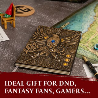 Foto 6 | Libreta Dnd Lynx De 200 Páginas Con Tapa 3d Dorada En Forma De Fénix - Venta Internacional.