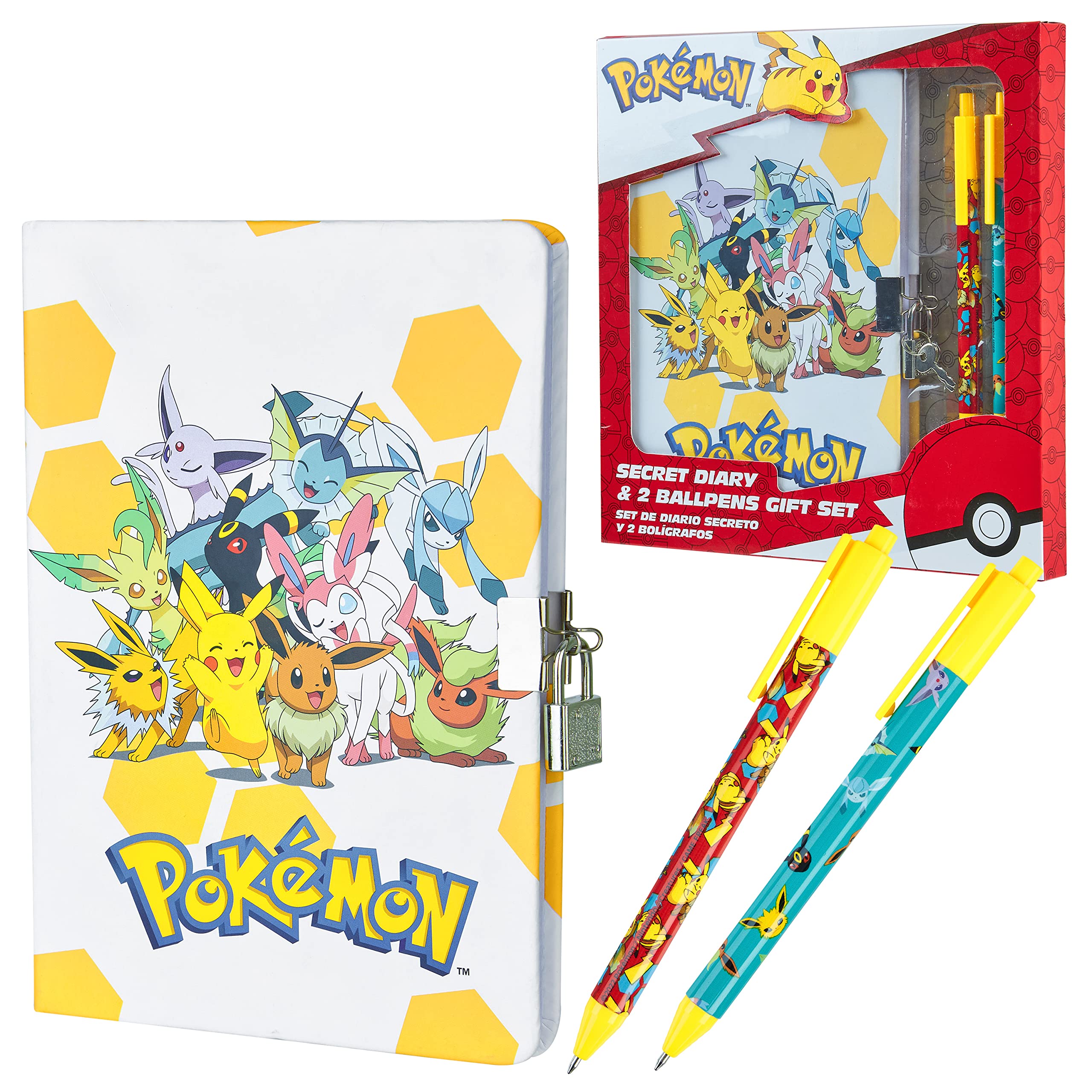 Foto 2 pulgar | Set De Papelería Pokémon Secret Dairy Notebook Con Candado Para Niños - Venta Internacional.