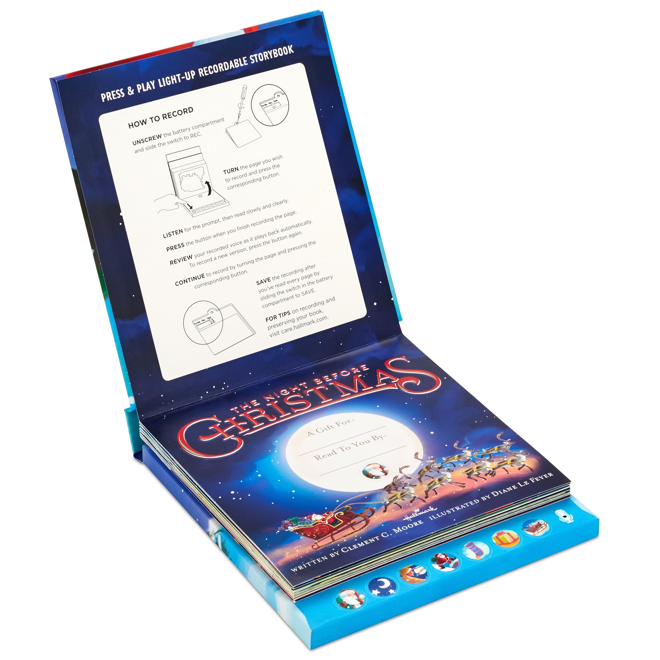 Foto 4 pulgar | Libro Desplegable Grabable Con El Sello La Noche Antes De Navidad - Venta Internacional.
