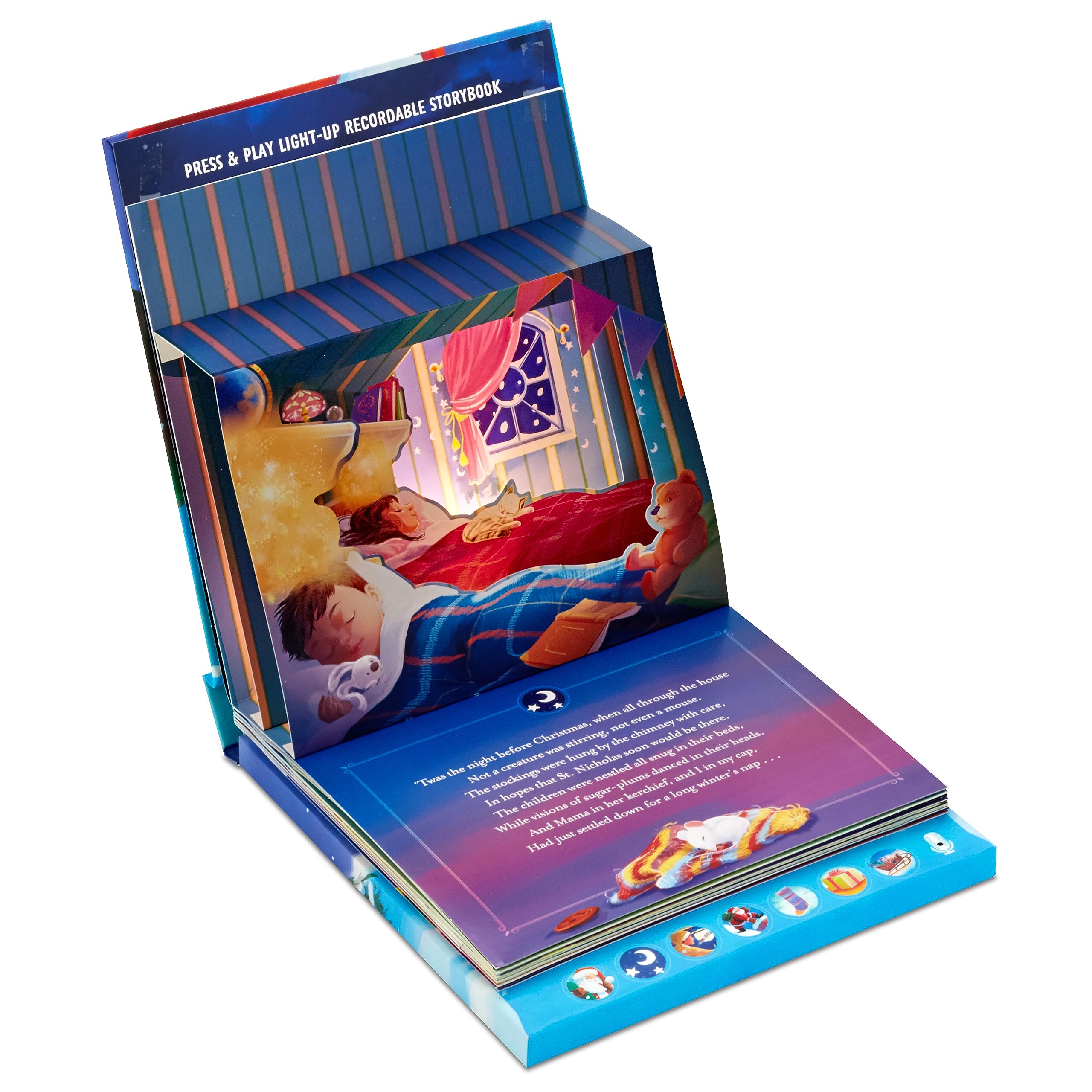 Foto 5 pulgar | Libro Desplegable Grabable Con El Sello La Noche Antes De Navidad - Venta Internacional.