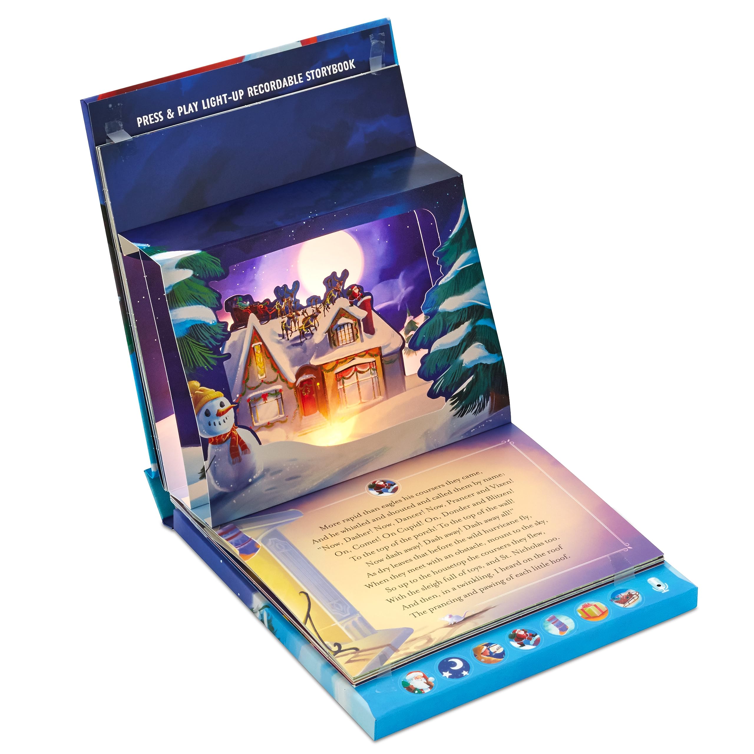 Foto 5 | Libro Desplegable Grabable Con El Sello La Noche Antes De Navidad - Venta Internacional.
