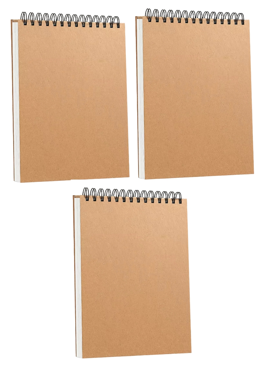 Cuaderno Dibujo O Acuarela Cubierta De Papel Kraft 3 Pcs $440