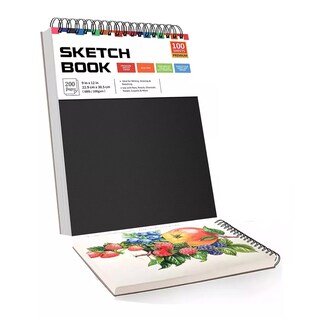 Foto 1 | Cuaderno De Boceto Y Dibujo,200 Hojas, 400 Páginas 2 Pzs Blanco