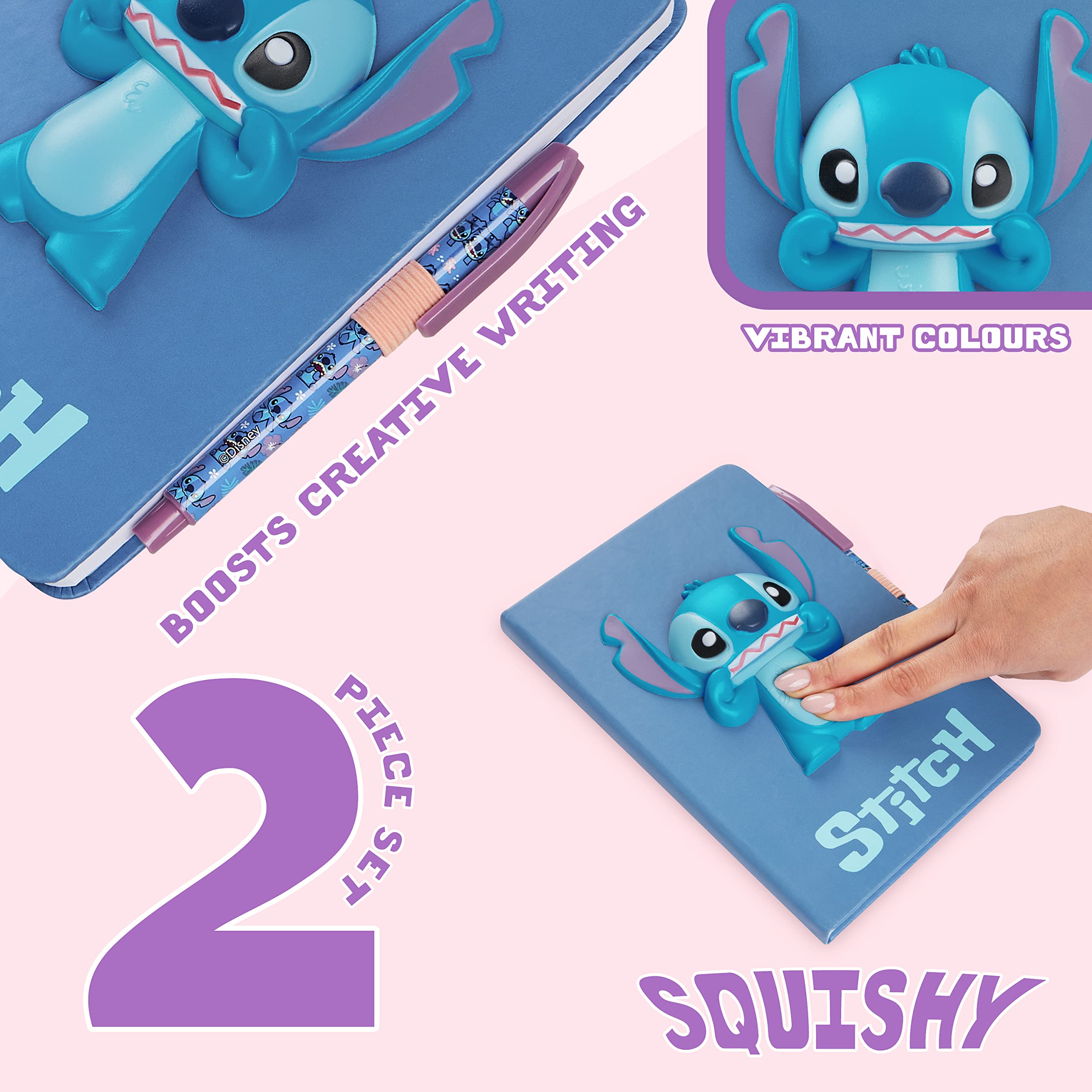 Foto 5 pulgar | Set De Papelería Disney Stitch A5 Con Cuaderno Y Bolígrafo Para Niñas - Venta Internacional.