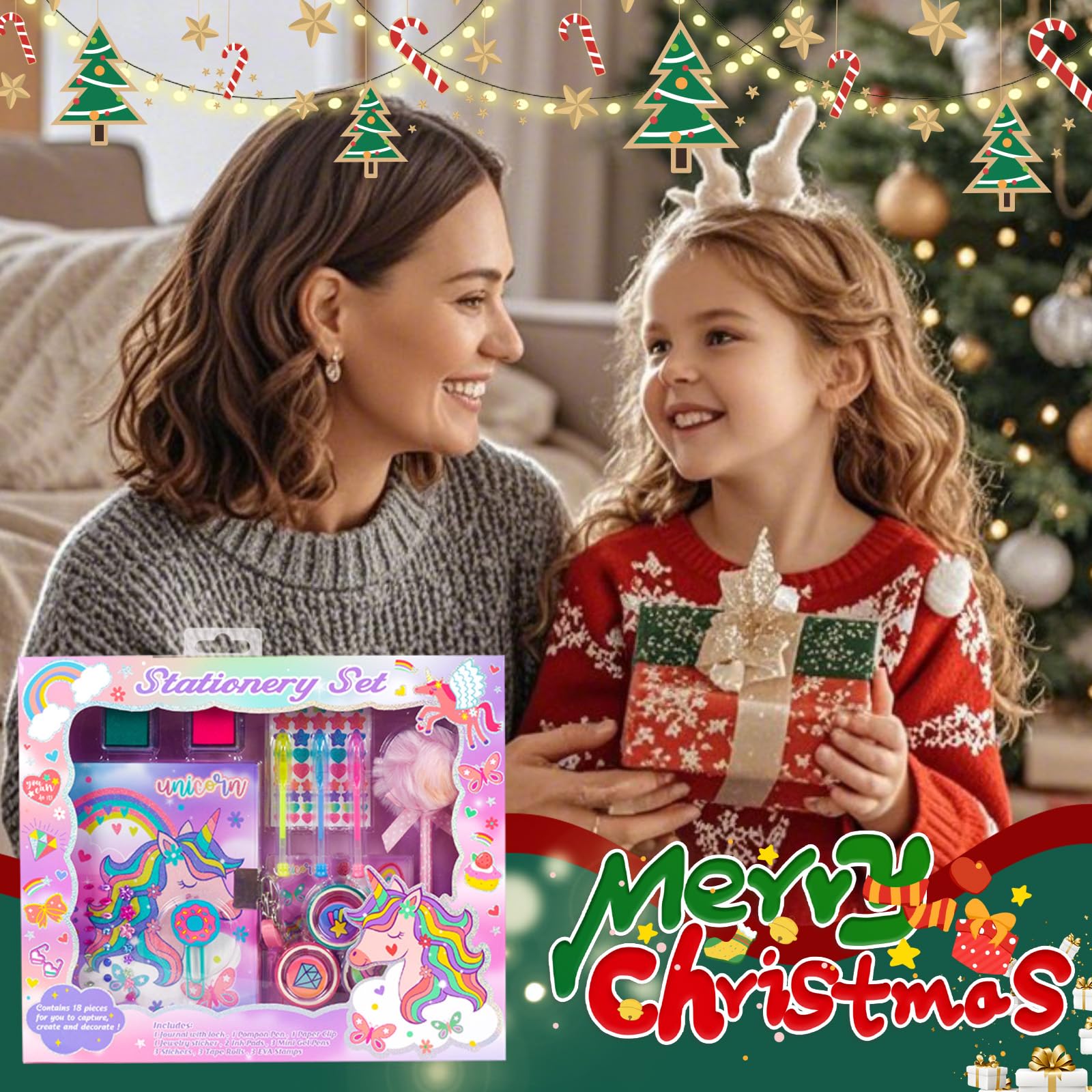 Foto 3 pulgar | Set De Papelería Yoytoo Unicorn Con Agenda Secreta Para Niñas De 4 A 12 Años - Venta Internacional.