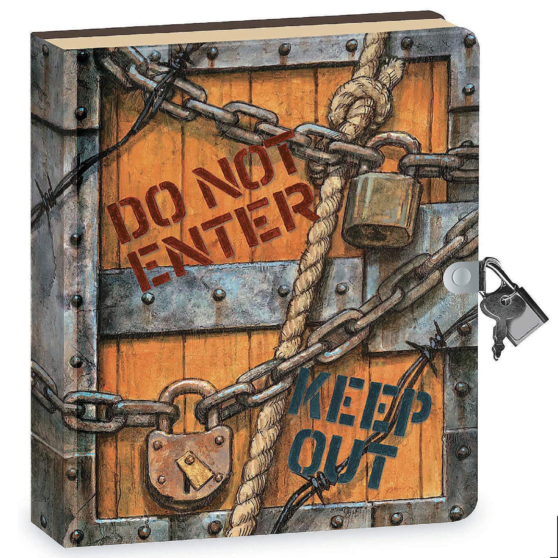 Diary Peaceable Kingdom Keep Out 6.25 Lock And Key Kids - Venta Internacional.