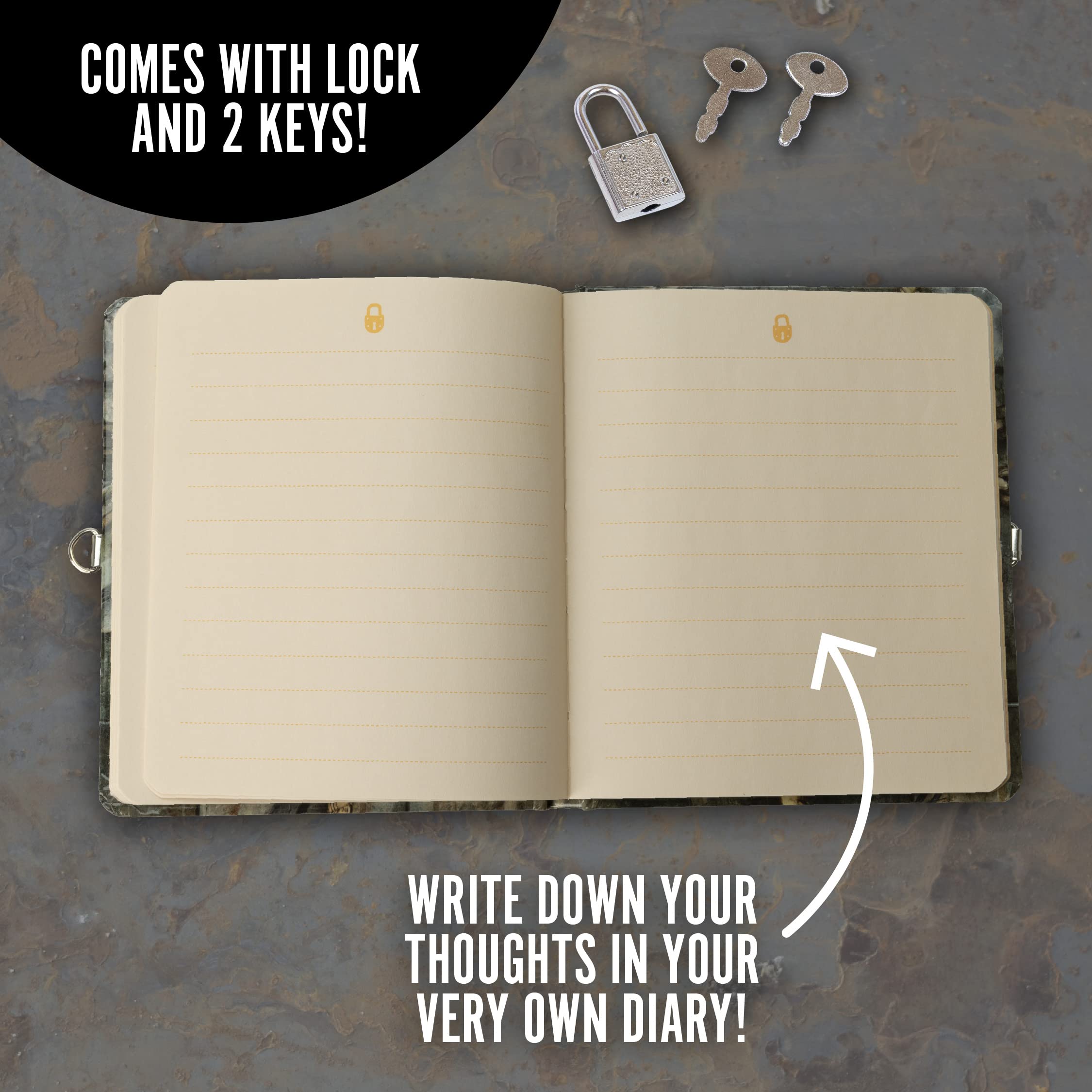 Foto 4 pulgar | Diary Peaceable Kingdom Keep Out 6.25 Lock And Key Kids - Venta Internacional.