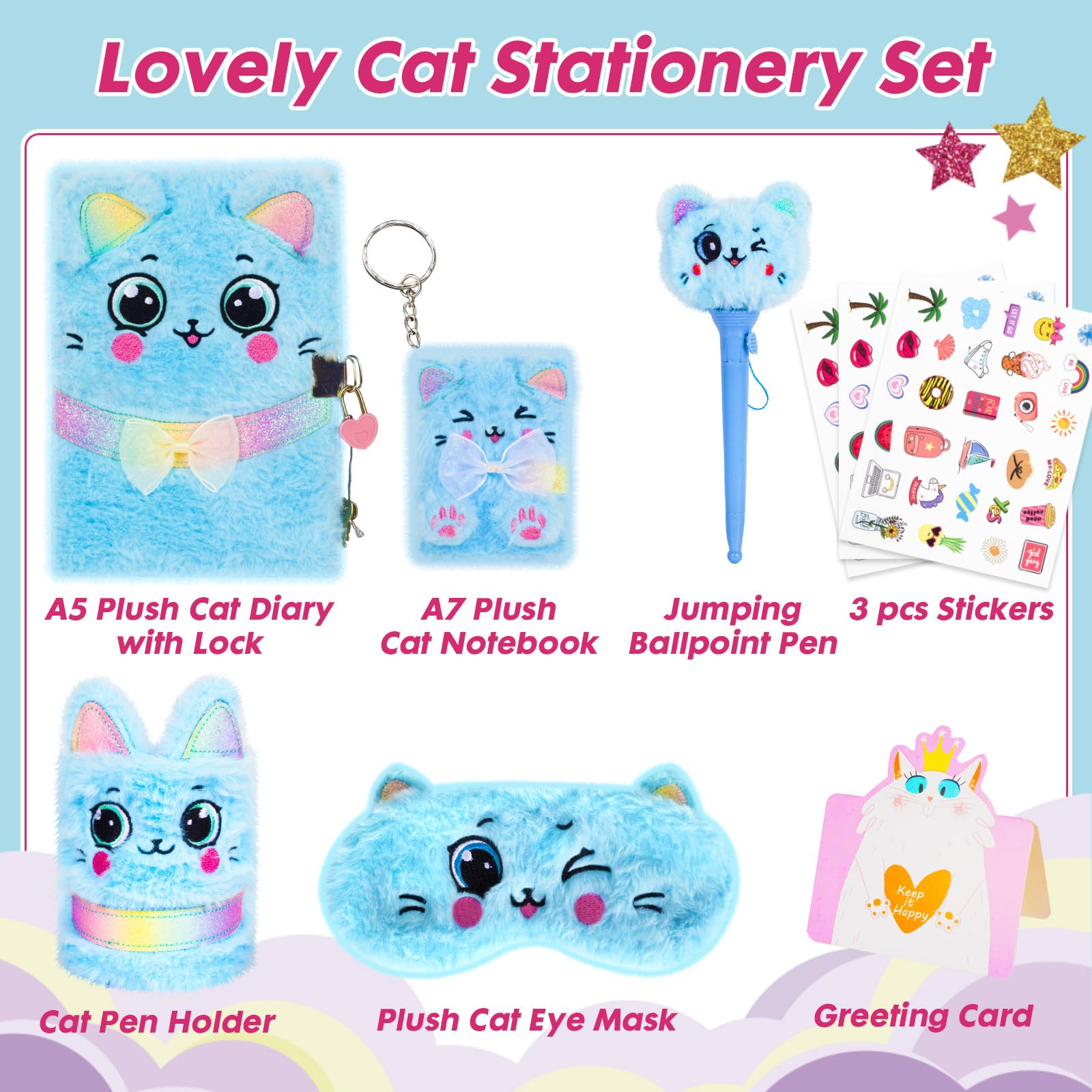 Foto 4 pulgar | Diario de Peluche Yoytoo Cat con Accesorios - Venta Internacional