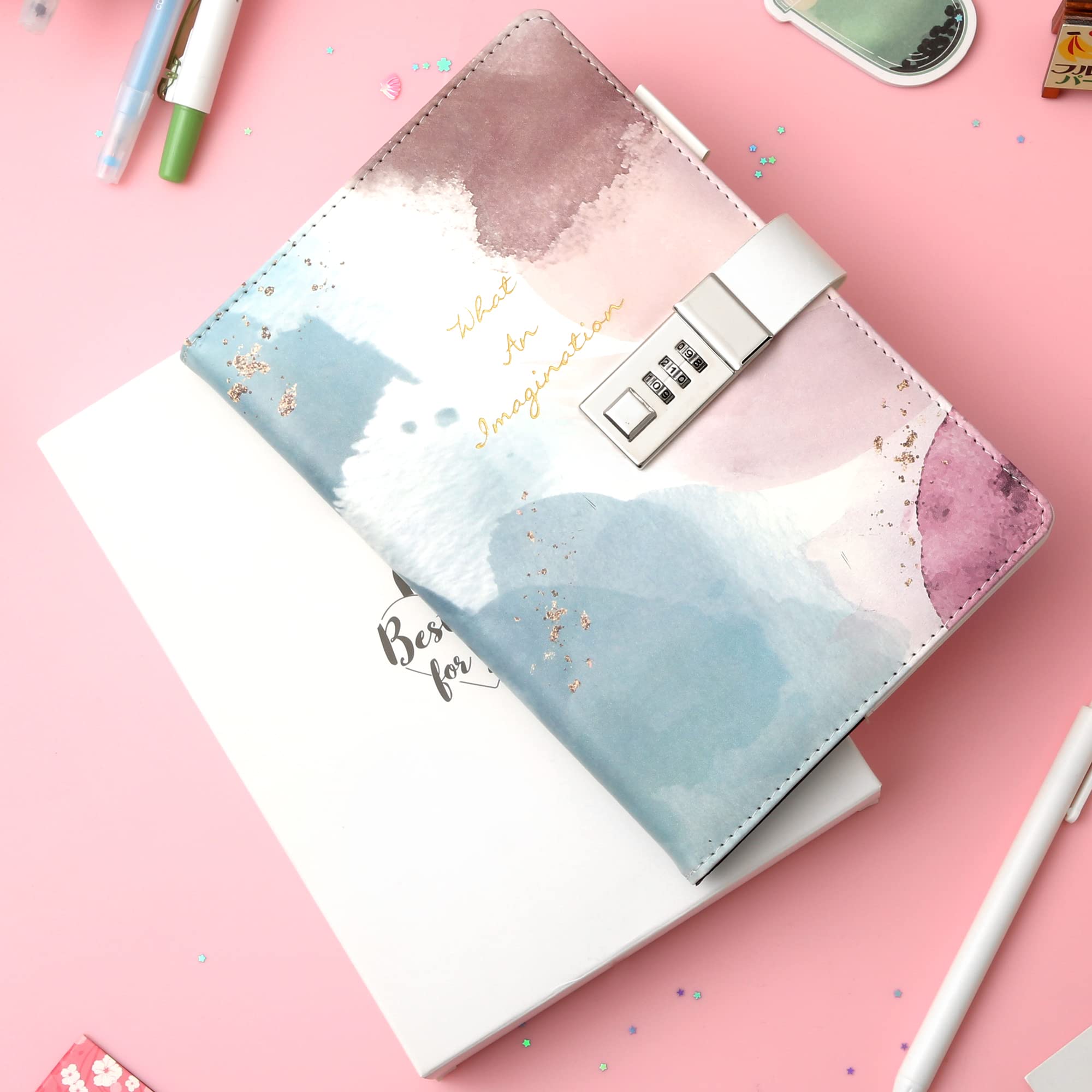 Foto 6 pulgar | Agenda Cagie con Candado y Bolígrafo 192 Páginas - Venta Internacional