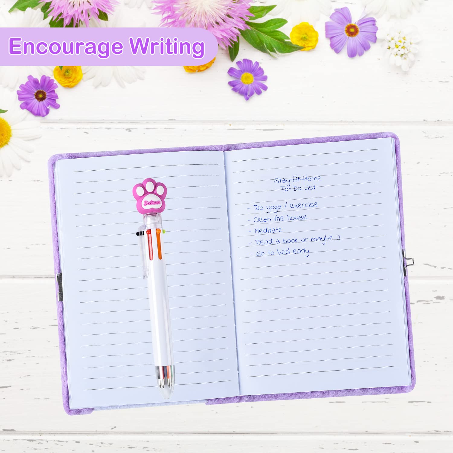 Foto 4 pulgar | Agenda Pjdrllc Para Niñas Con Candado Y Llaves, Cuaderno A5 Con Bolígrafo - Venta Internacional.