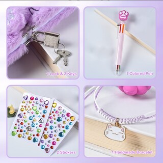Foto 5 | Agenda Pjdrllc Para Niñas Con Candado Y Llaves, Cuaderno A5 Con Bolígrafo - Venta Internacional.