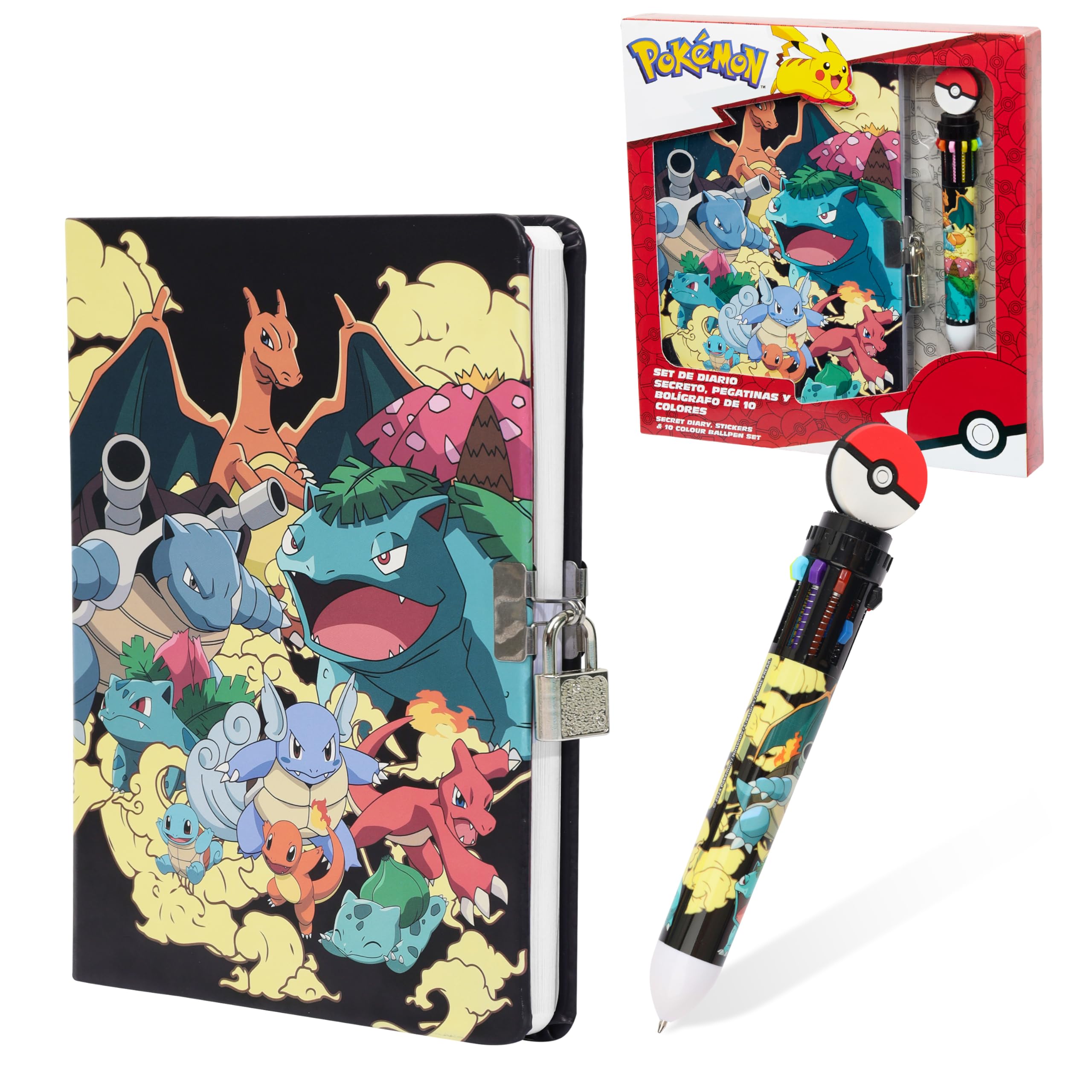 Foto 2 pulgar | Set de Artículos de Papelería Pokémon Kids Diary con Cuaderno - Venta Internacional