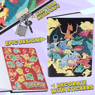 Foto 5 | Set de Artículos de Papelería Pokémon Kids Diary con Cuaderno - Venta Internacional