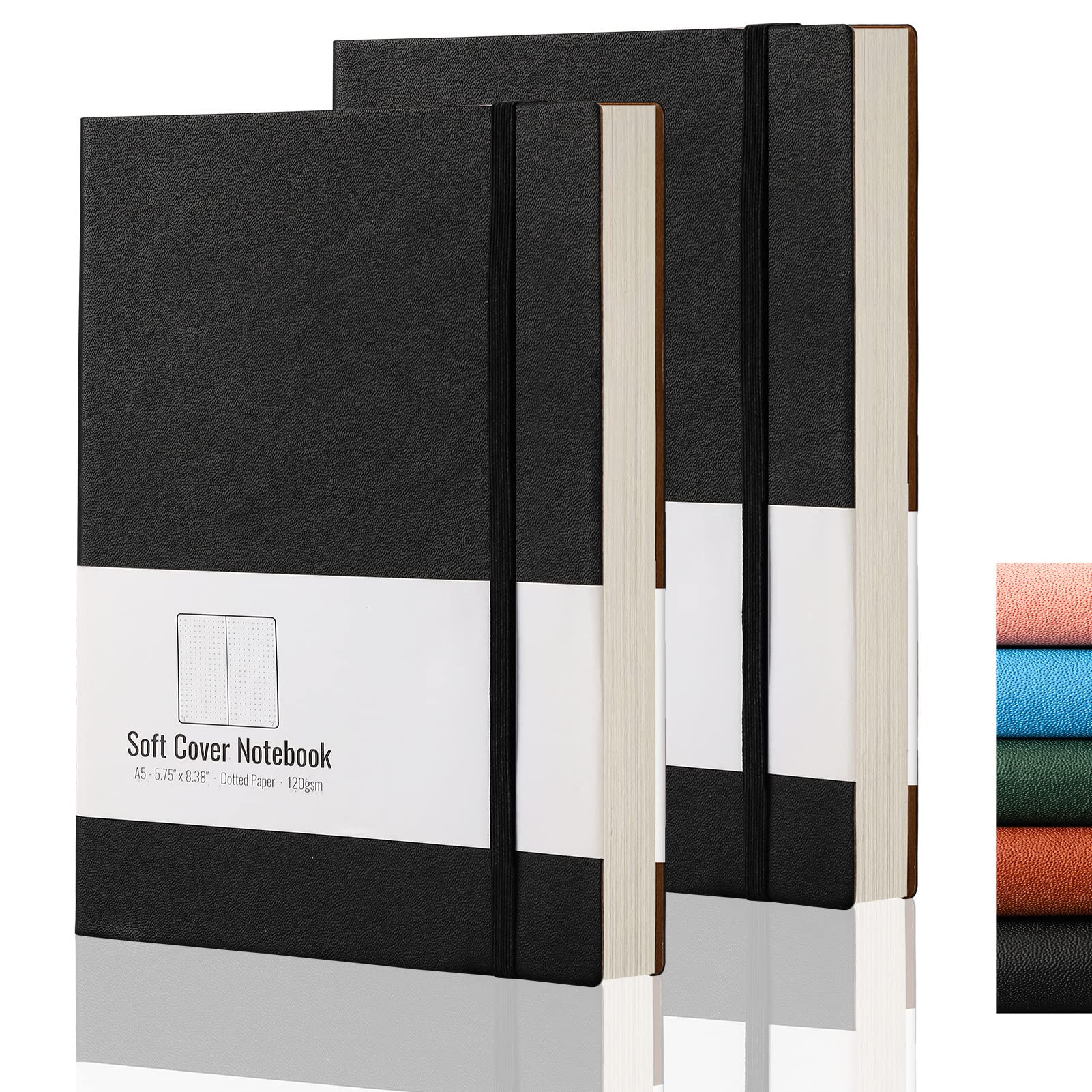 Foto 2 pulgar | Cuaderno Cuadriculado AHGXG Tamaño A5 2 Piezas Negro - Venta Internacional