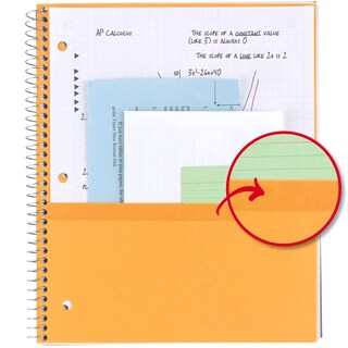 Foto 4 | Cuaderno Five Star Spiral, 1 Tema, Gráfico Rayado, 100 Hojas - Venta Internacional.