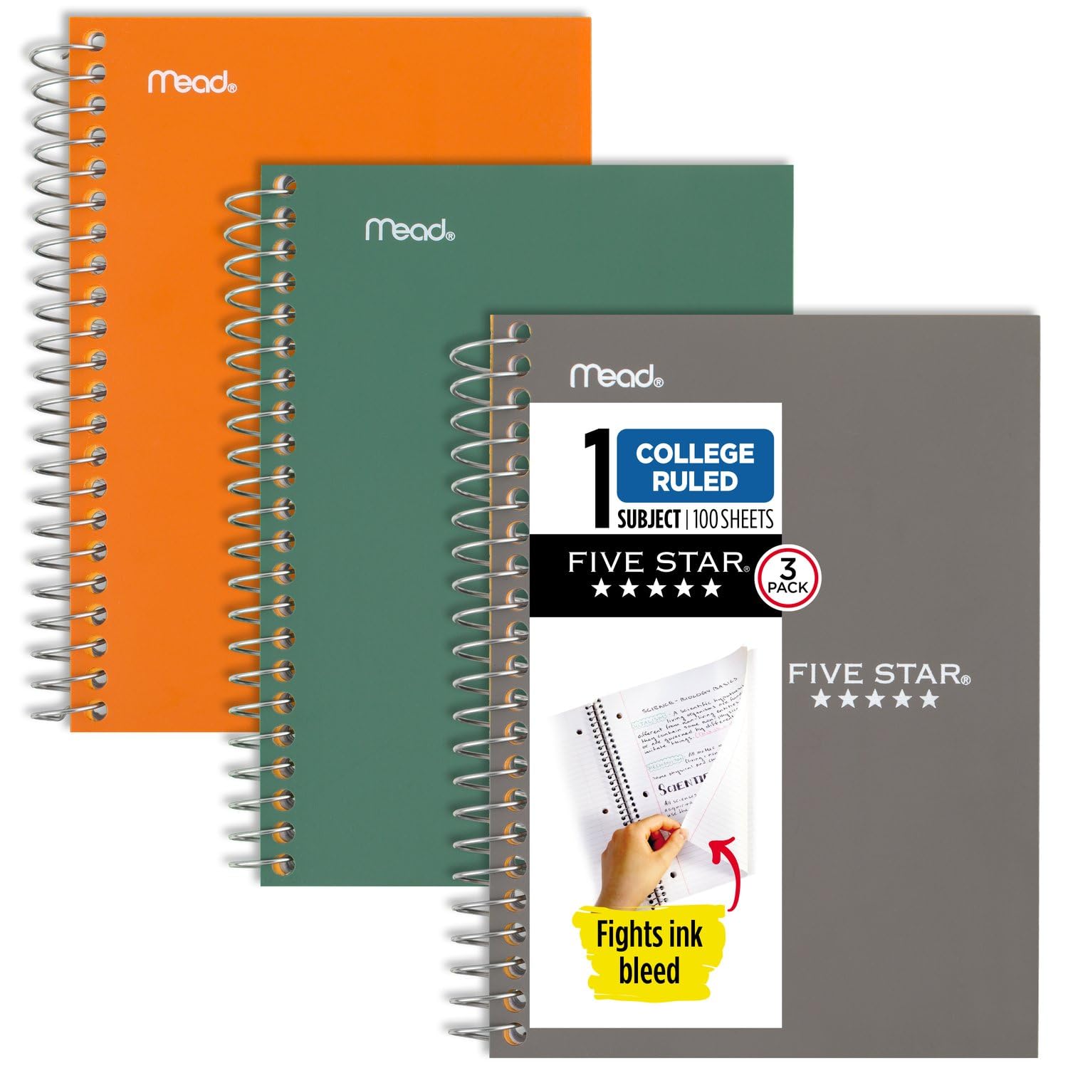 Foto 2 pulgar | Cuadernos En Espiral, Cinco Estrellas, 1 Asignatura, Reglados Por La Universidad, 100 Hojas - Venta Internacional.