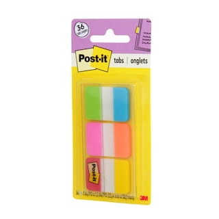 Foto 3 | Tabs Post-it, 2,54 Cm, Sólido, Aguamarina, Amarillo, Rosa, Rojo, Verde Y Naranja - Venta Internacional.