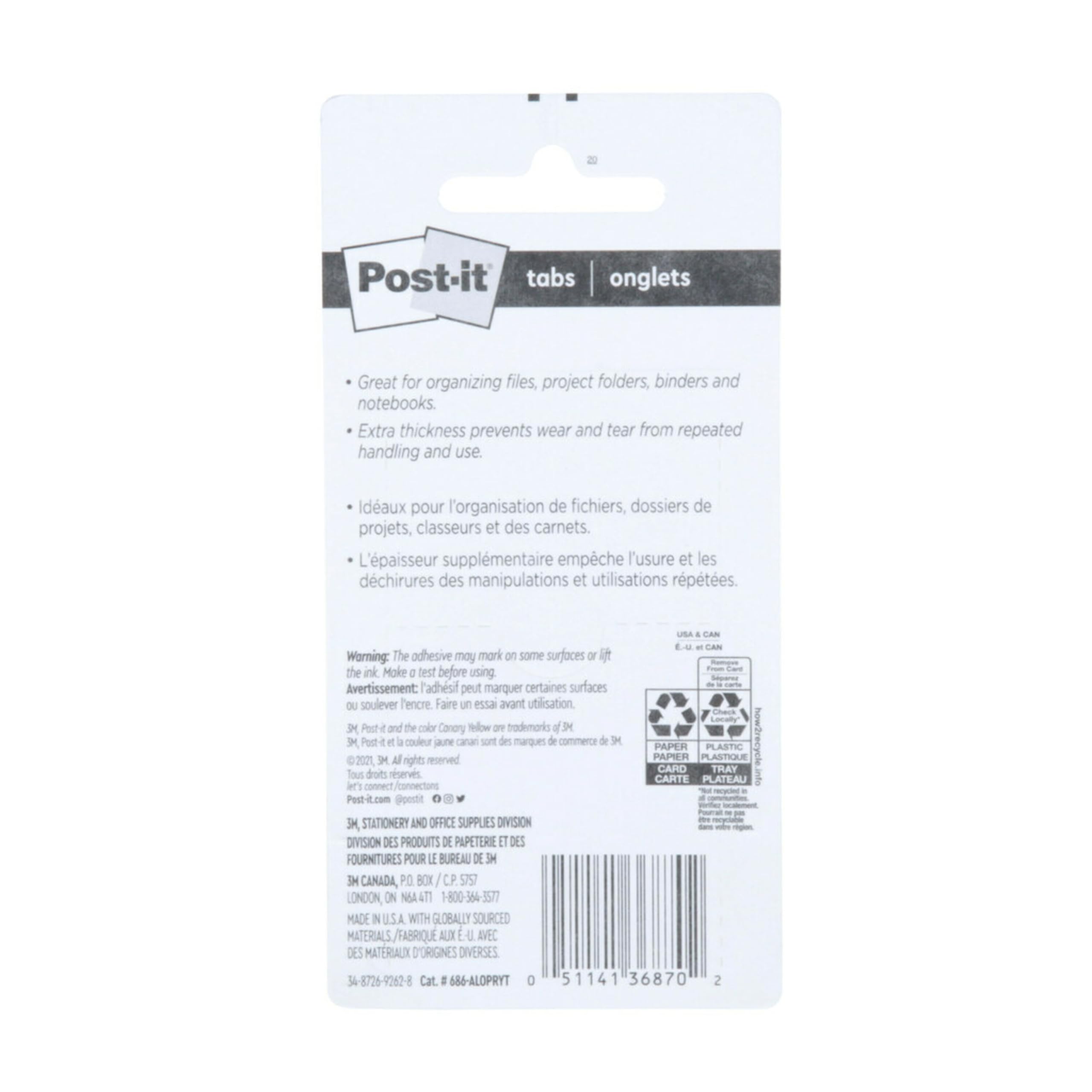 Foto 5 pulgar | Tabs Post-it, 2,54 Cm, Sólido, Aguamarina, Amarillo, Rosa, Rojo, Verde Y Naranja - Venta Internacional.