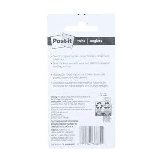 Foto 4 | Tabs Post-it, 2,54 Cm, Sólido, Aguamarina, Amarillo, Rosa, Rojo, Verde Y Naranja - Venta Internacional.
