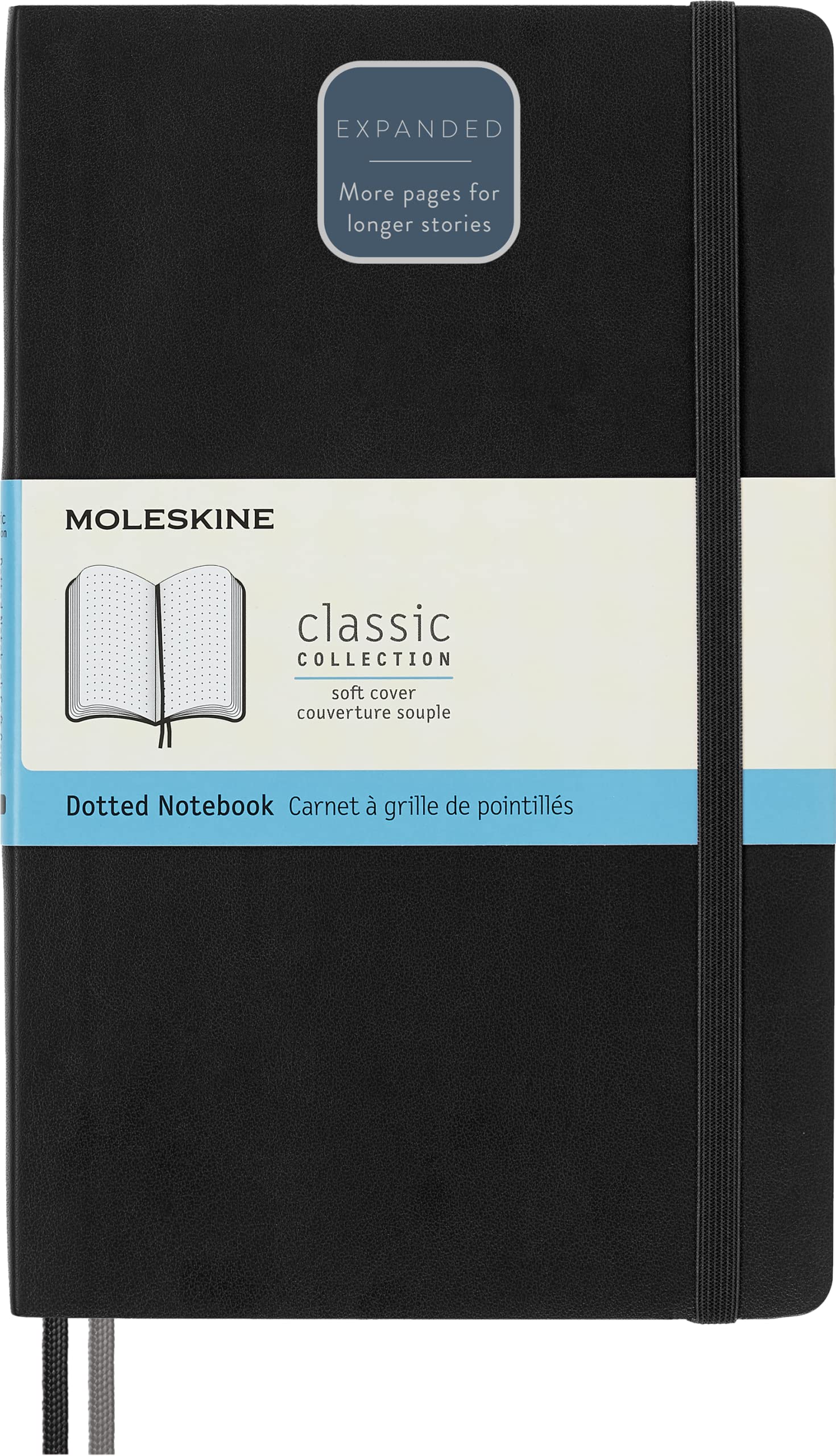 Cuaderno Moleskine Classic Tapa Blanda Expandida Negro Grande 400 Páginas - Venta Internacional