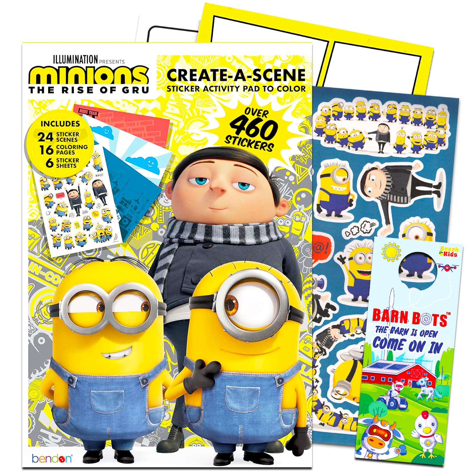 Foto 2 pulgar | Paquete De Libros De Actividades Con Pegatinas Minions Crean A Scene 3+ - Venta Internacional.