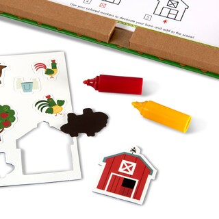 Foto 4 | Kit De Dibujo E Imanes Melissa & Doug Natural Play Farm - Venta Internacional.