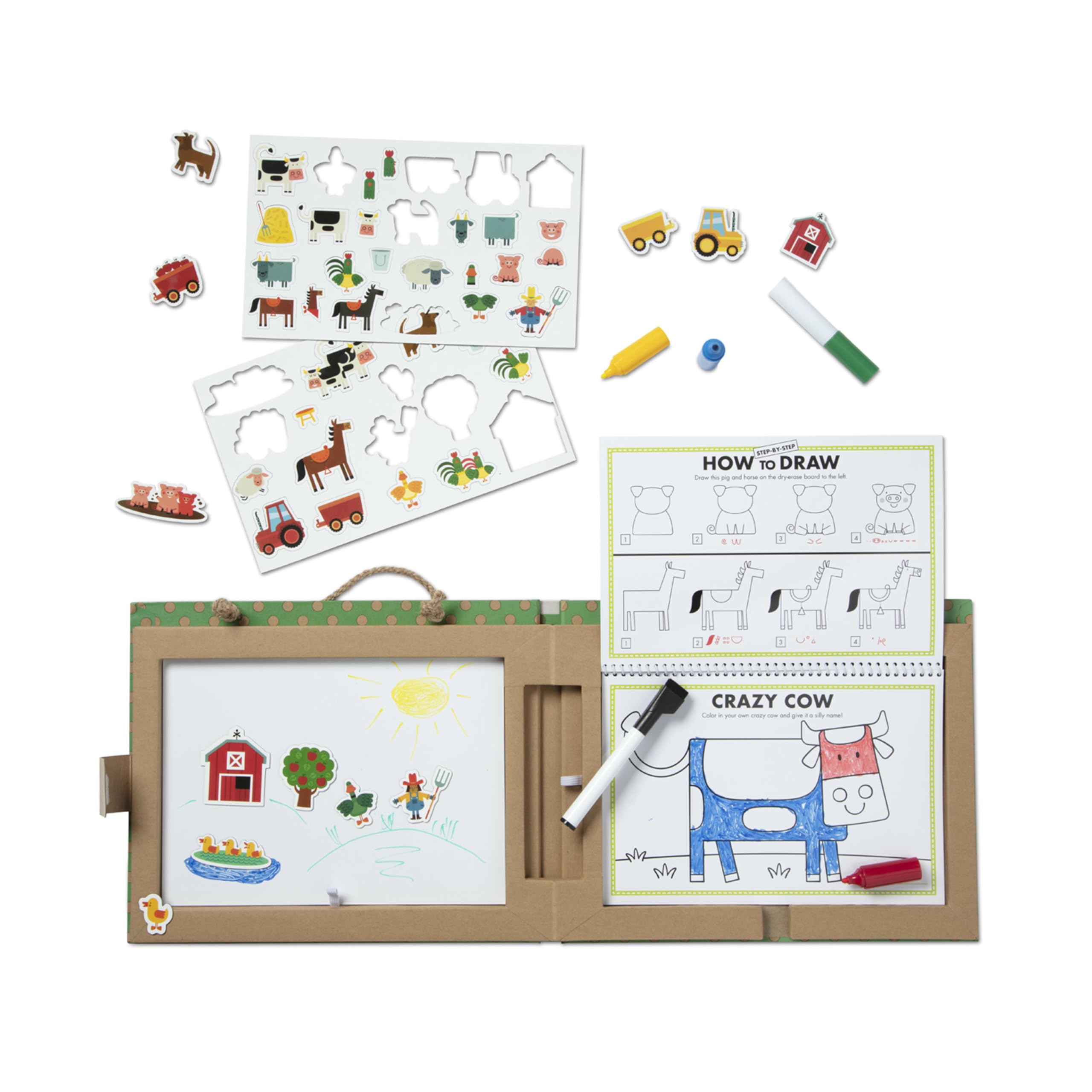 Foto 6 pulgar | Kit De Dibujo E Imanes Melissa & Doug Natural Play Farm - Venta Internacional.