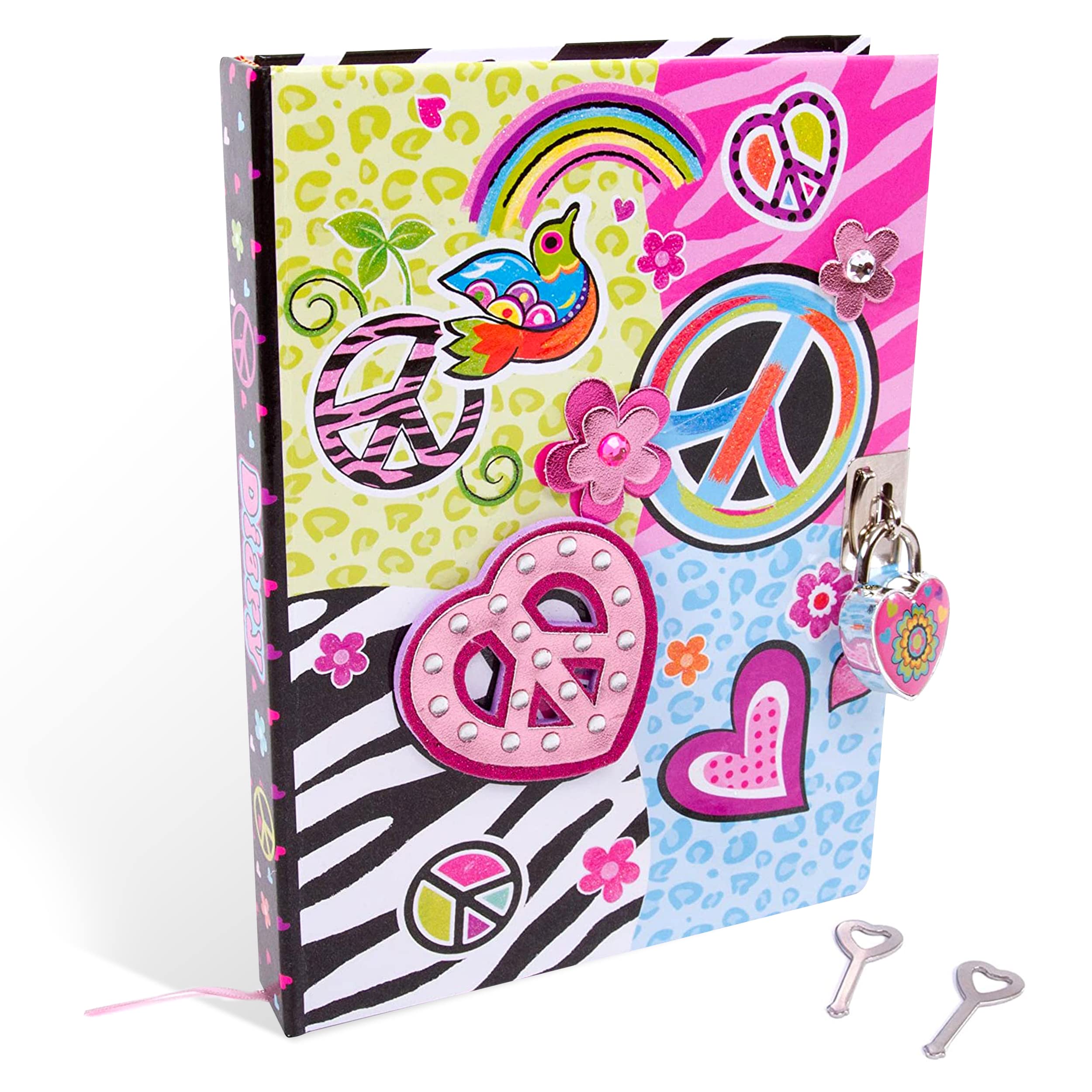 Foto 1 | Diario Secreto Hot Focus Peace Con Candado, 18 Cm, 300 Páginas - Venta Internacional.