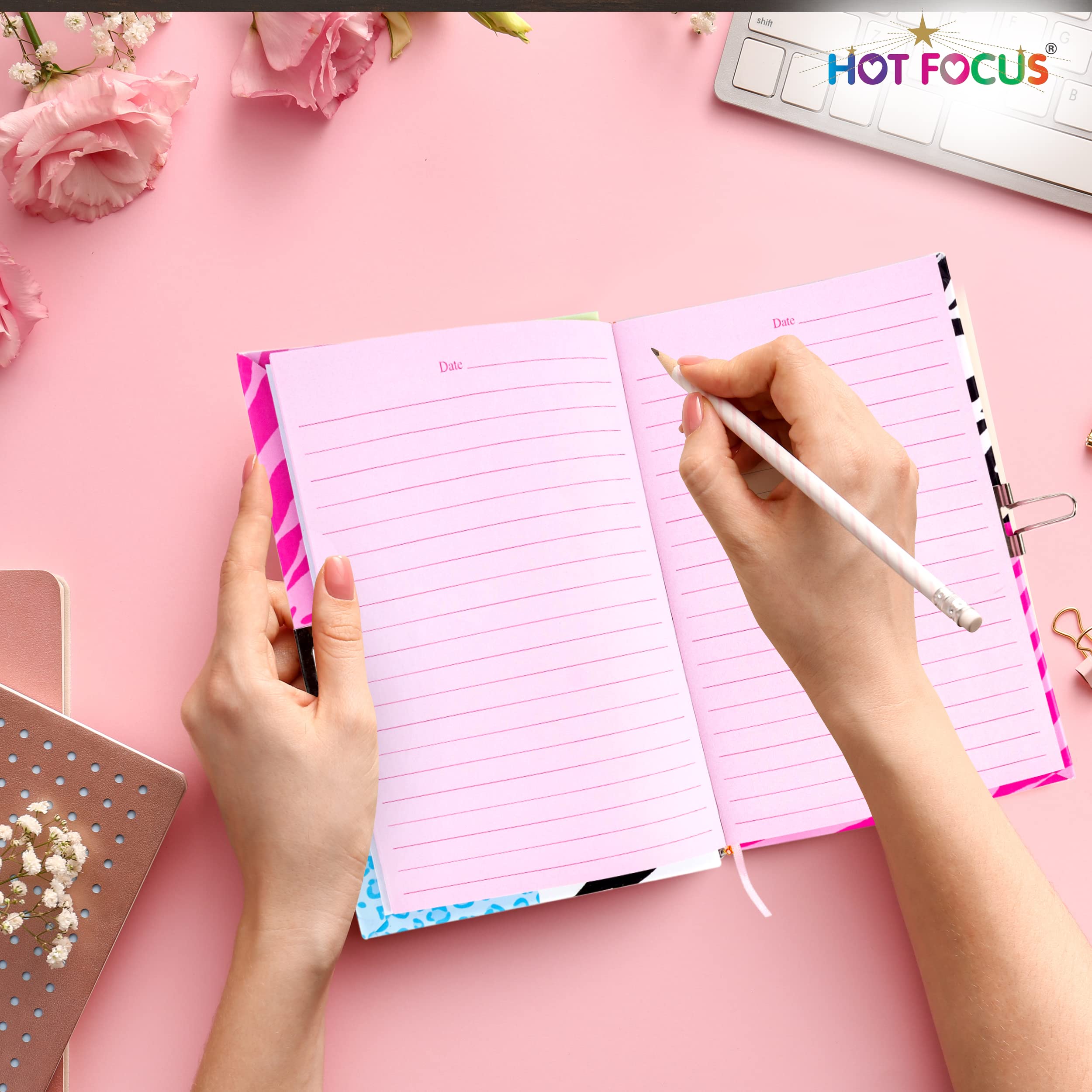 Foto 6 | Diario Secreto Hot Focus Peace Con Candado, 18 Cm, 300 Páginas - Venta Internacional.