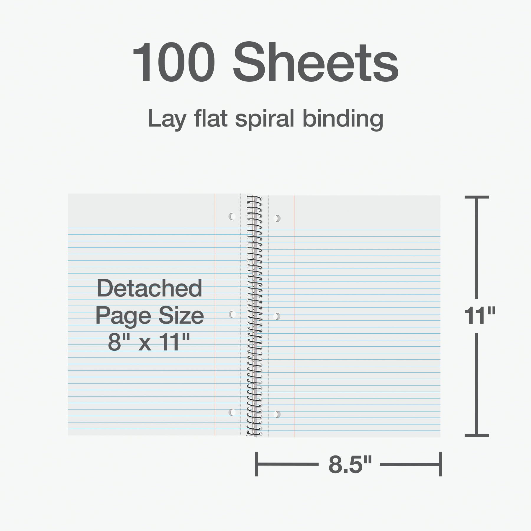 Foto 4 | Cuaderno en Espiral Oxford 100 Hojas 5 Piezas - Venta Internacional