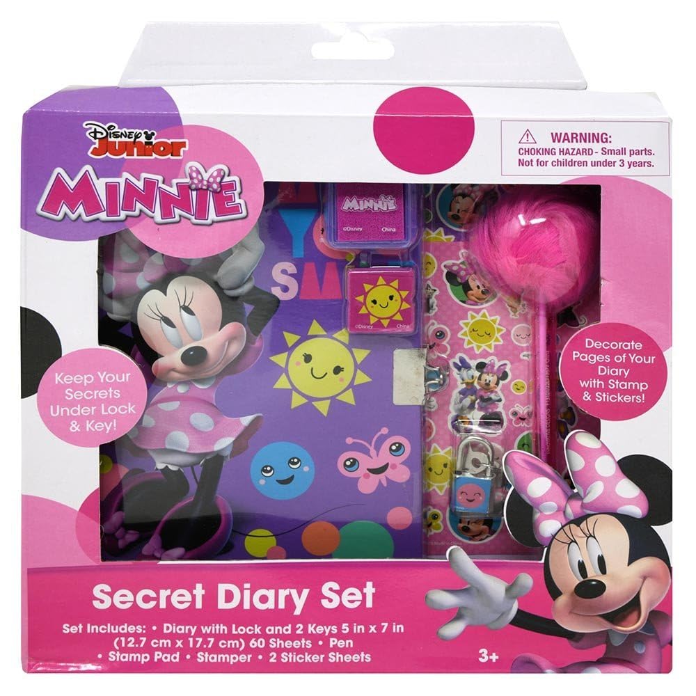 Diario Disney Junior Secret De Minnie Mouse Con Candado Y Llave - Venta Internacional.