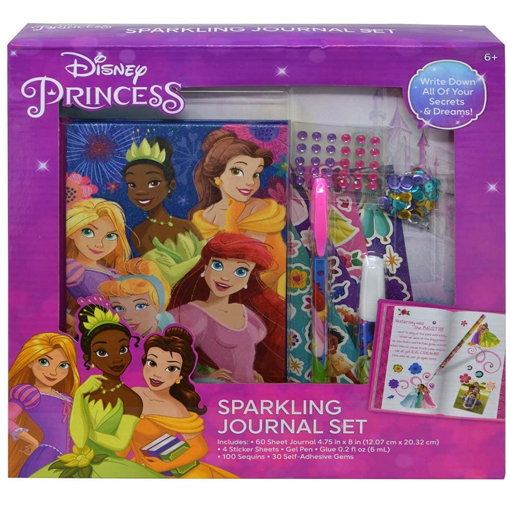 Foto 2 pulgar | Set de Diarios Disney Princess Sparkling con Pegatinas y Bolígrafo - Venta Internacional