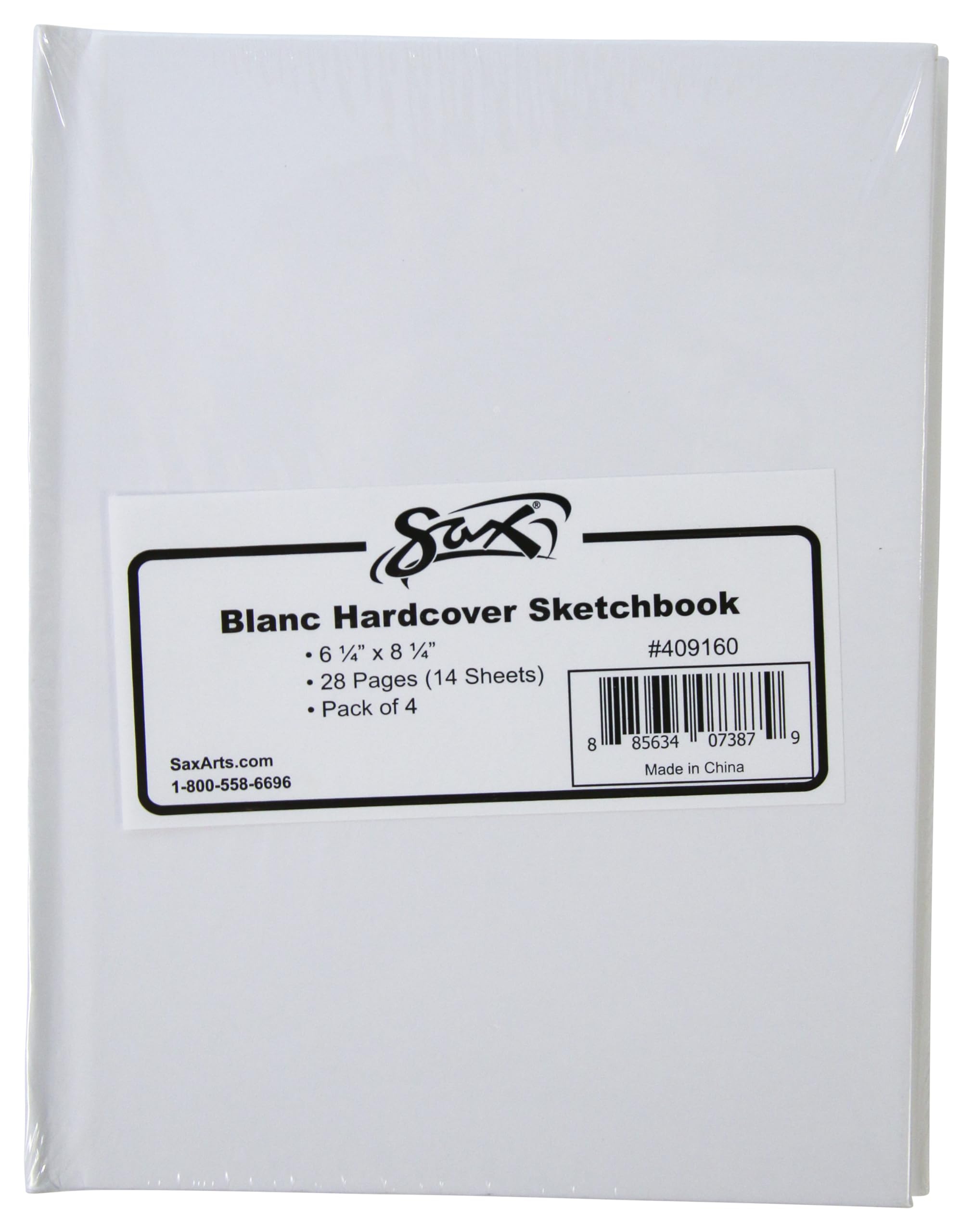 Foto 2 pulgar | Cuaderno De Bocetos Sax Blanc, 28 Páginas, Tapa Dura, 16,5 X 21 Cm, Paquete De 4 - Venta Internacional.