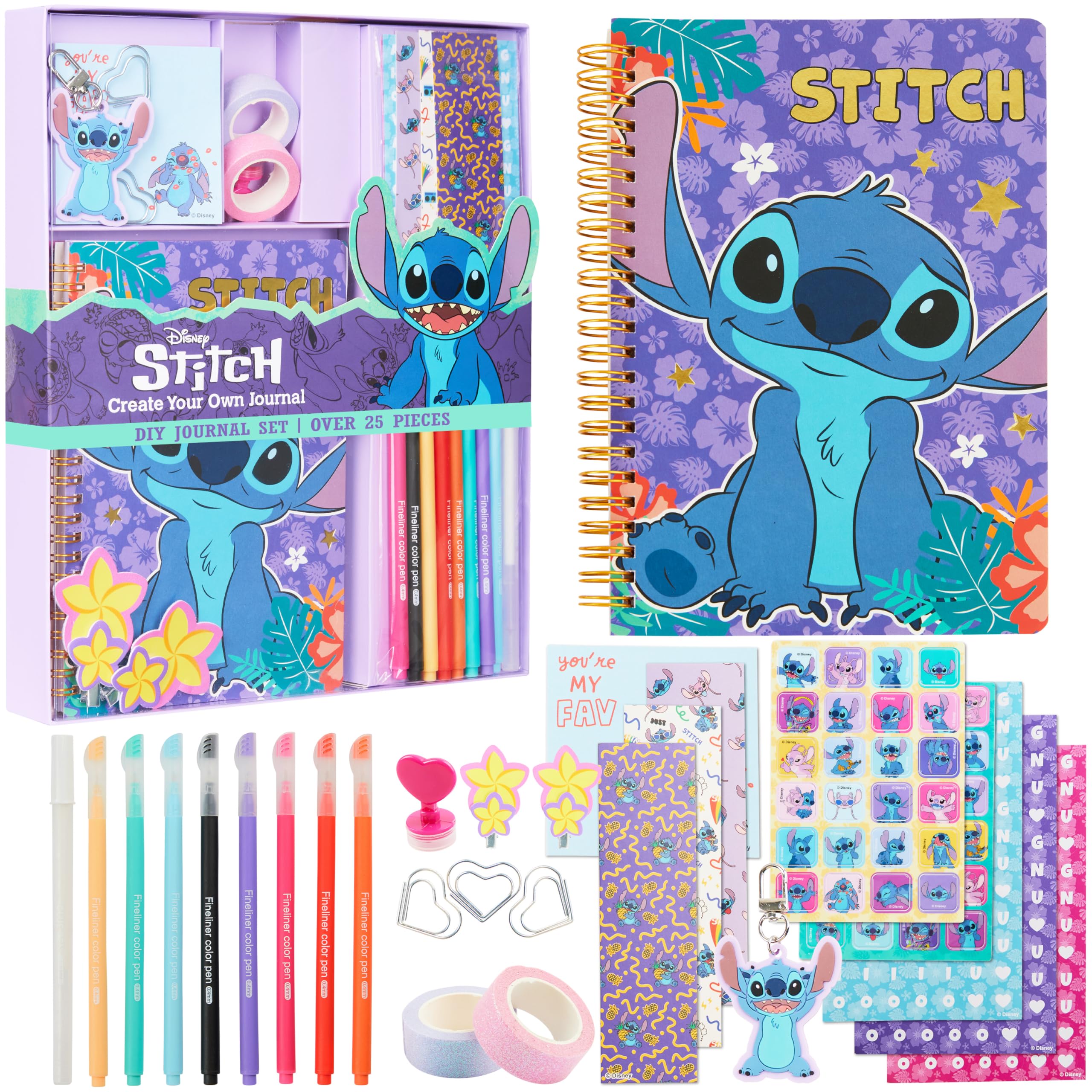 Foto 2 pulgar | Kit De Diario De Bricolaje Disney Stitch Para Niñas Y Adolescentes Con Accesorios - Venta Internacional.