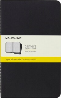 Foto 1 | Cuaderno Moleskine De Tapa Blanda, Grande, Cuadrado, Negro, X3 - Venta Internacional.
