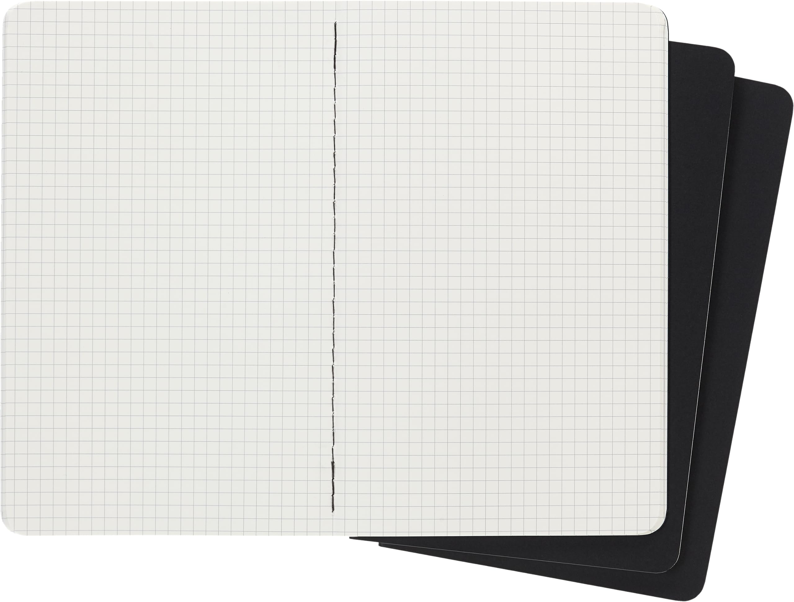 Foto 2 | Cuaderno Moleskine De Tapa Blanda, Grande, Cuadrado, Negro, X3 - Venta Internacional.
