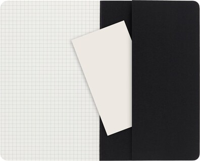 Foto 4 | Cuaderno Moleskine De Tapa Blanda, Grande, Cuadrado, Negro, X3 - Venta Internacional.