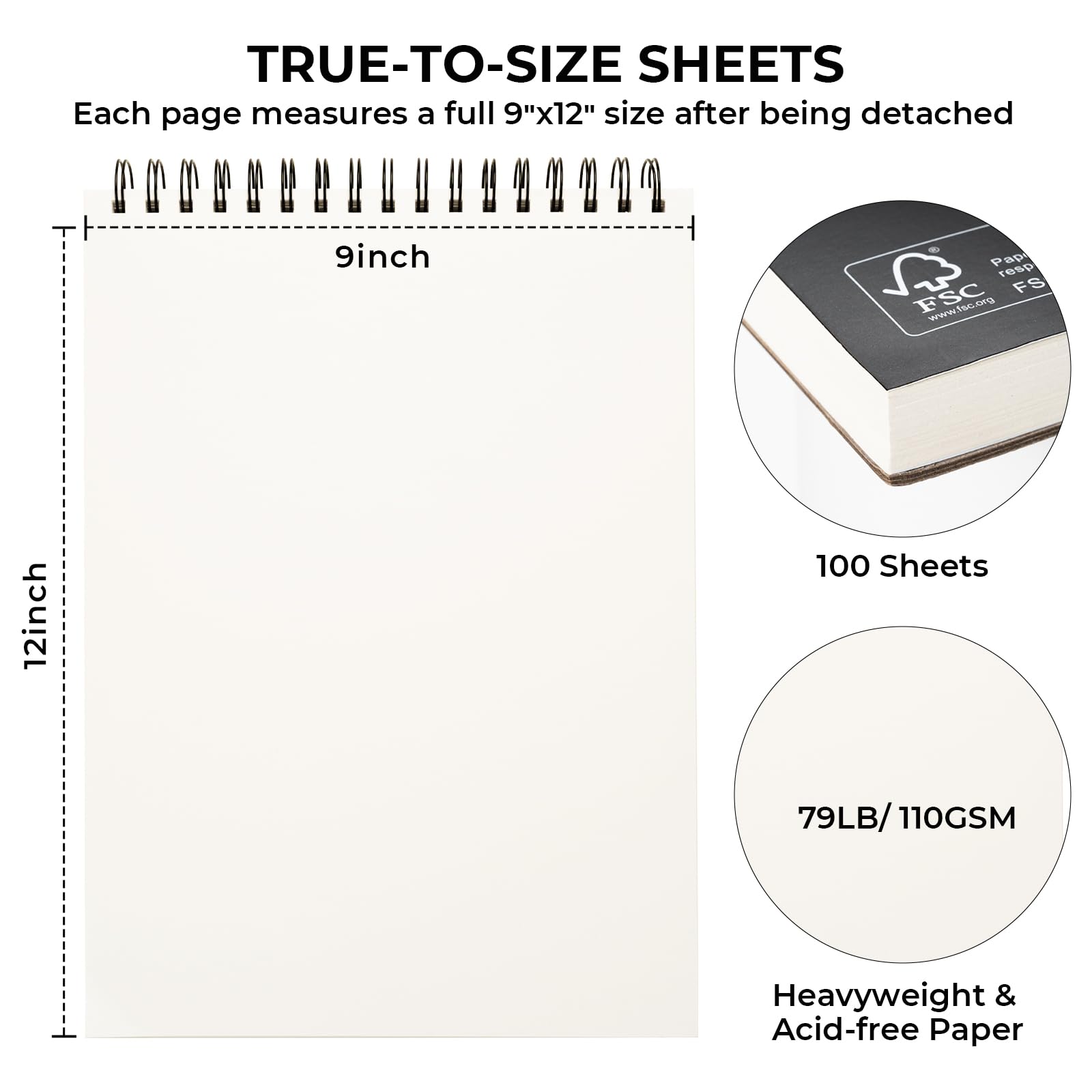 Foto 4 pulgar | Cuaderno De Bocetos Ohuhu, Fibra De Bambú, 9 X 12 Cm, 100 Hojas, 110 G/m² - Venta Internacional.
