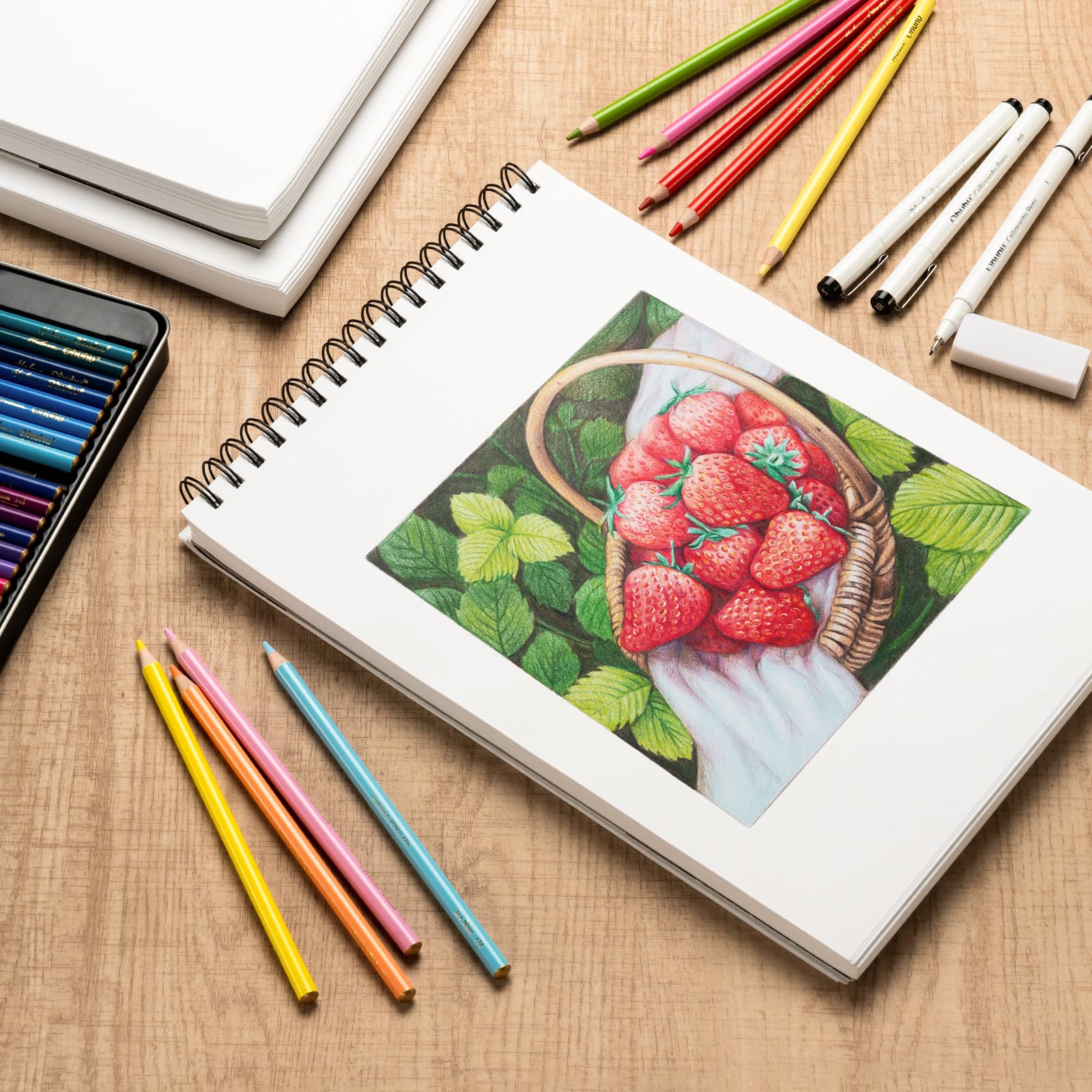 Foto 7 pulgar | Cuaderno De Bocetos Ohuhu, Fibra De Bambú, 9 X 12 Cm, 100 Hojas, 110 G/m² - Venta Internacional.