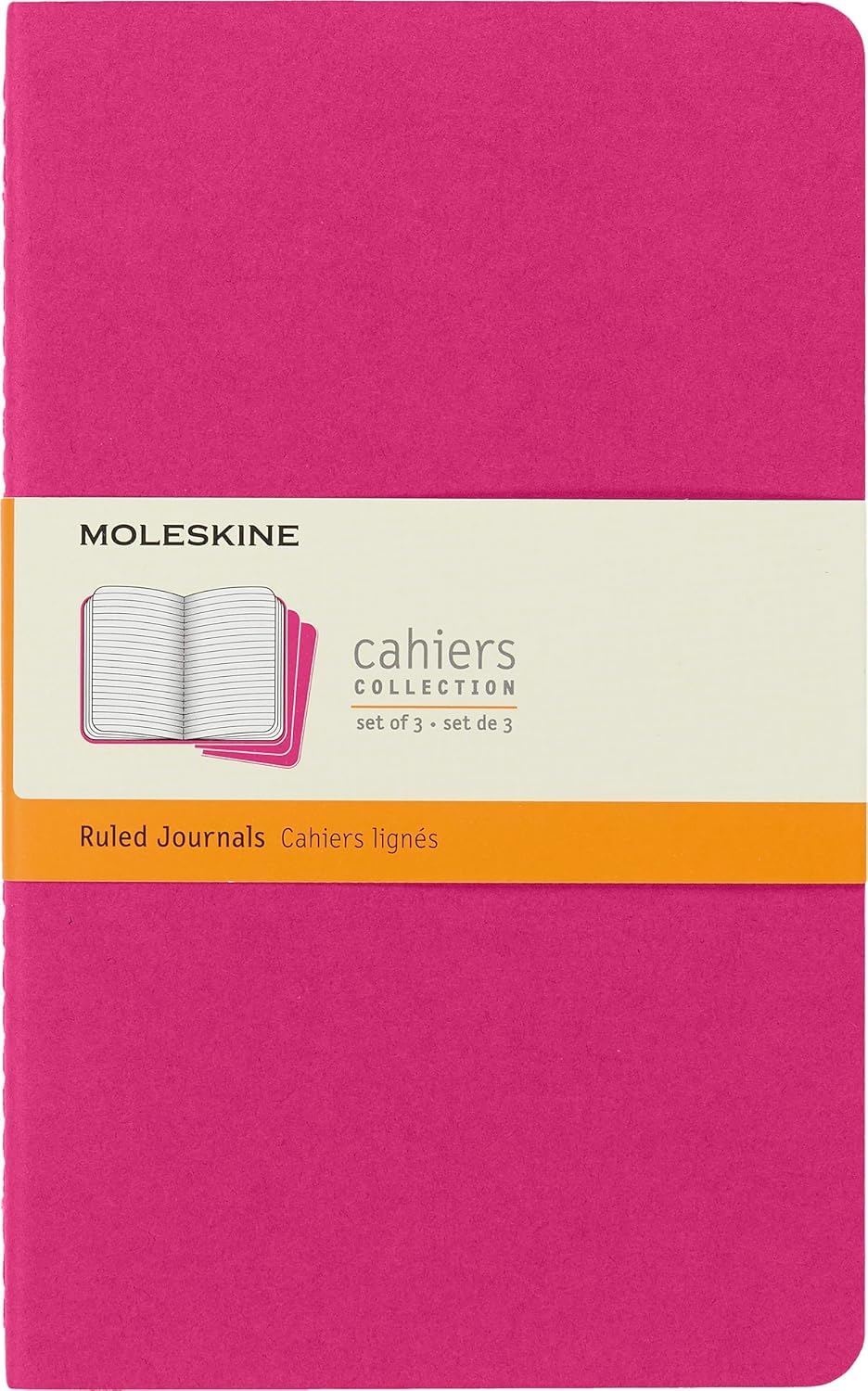 Foto 1 | Cuaderno Moleskine Cahier De Tapa Blanda, Color Rosa Cinético, Juego De 3 - Venta Internacional.